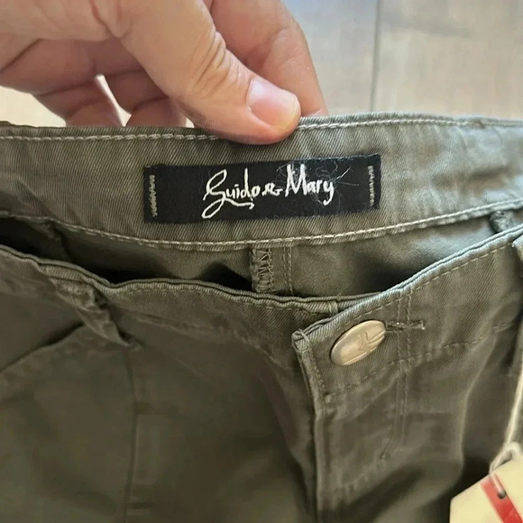 NWT Guido & Mary Kelsey Cargo Zip Ankles Green Pants Sz 30 - Picture 4 of 9